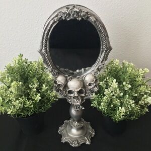 Gothic Vampire Skull Mirror